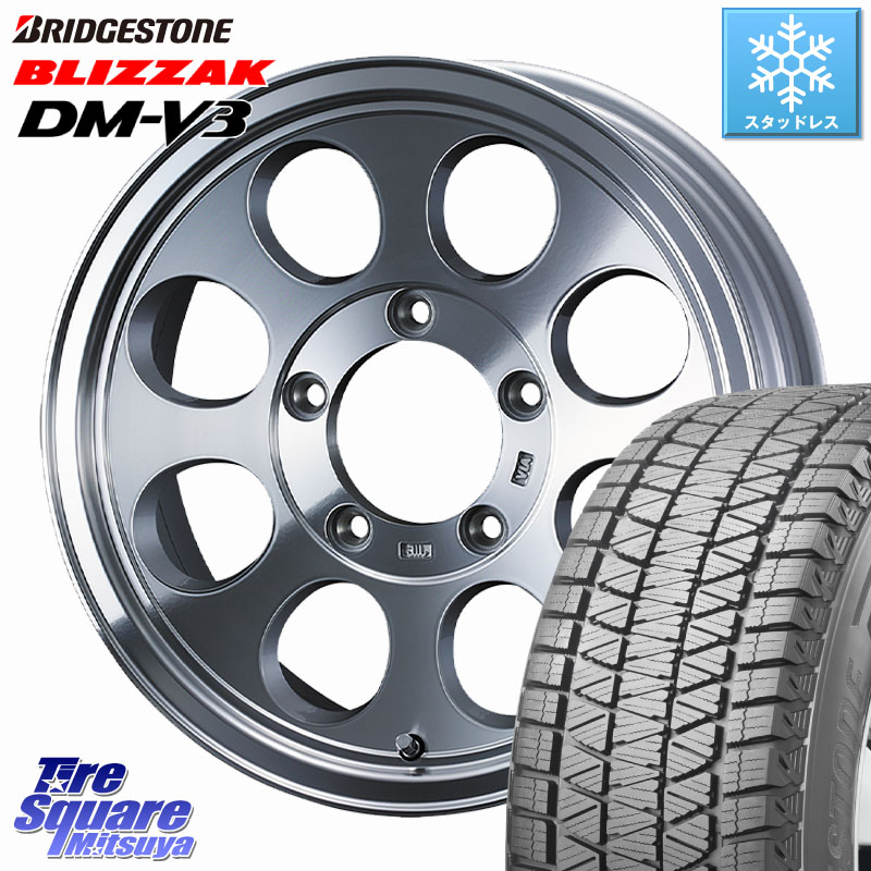 ブリヂストン ブリザック DM-V3 DMV3 ■ 国内正規 スタッドレス ミツヤ 175/80R16WEDS JIMLINE TYPE2 POL ※インセット-5 ホイール 16インチ ジムライン 16X6.0J 0 5穴 139.7 ジムニー専用(要オーバーフェンダー等) AZオフロード カスタムサイズ｜タイヤスクエアミツヤ 95,282円