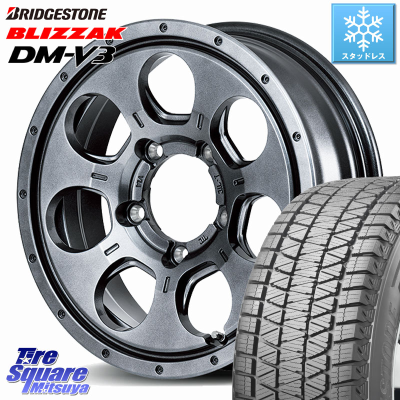 ブリヂストン ブリザック DM-V3 DMV3 ■ 国内正規 スタッドレス ミツヤ 175/80R16MANARAY MID ROADMAX MUD AGENT ホイール 16インチ 16X5.5J 22 5穴 139.7 ジムニー専用 AZオフロード｜タイヤスクエアミツヤ