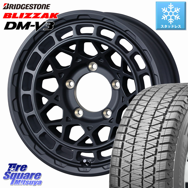 ブリヂストン ブリザック DM-V3 DMV3 ■ 国内正規 スタッドレス ミツヤ 175/80R16 WEDS MUDVANCE X TYPE M ※インセット-5 ホイール 16インチ マッドヴァンス 16 X 6.0J +0 5穴 139.7 ジムニー専用(要オーバーフェンダー等)