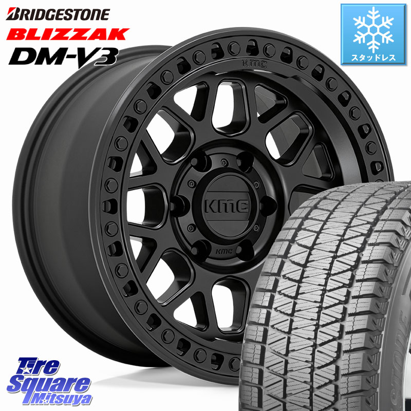 ブリヂストン ブリザック DM-V3 DMV3 国内正規 スタッドレス ミツヤ 265/65R17 KMC KM549 GRS ホイール 17インチ 17 X 9.0J +18 6穴 139.7 トライトンGSR