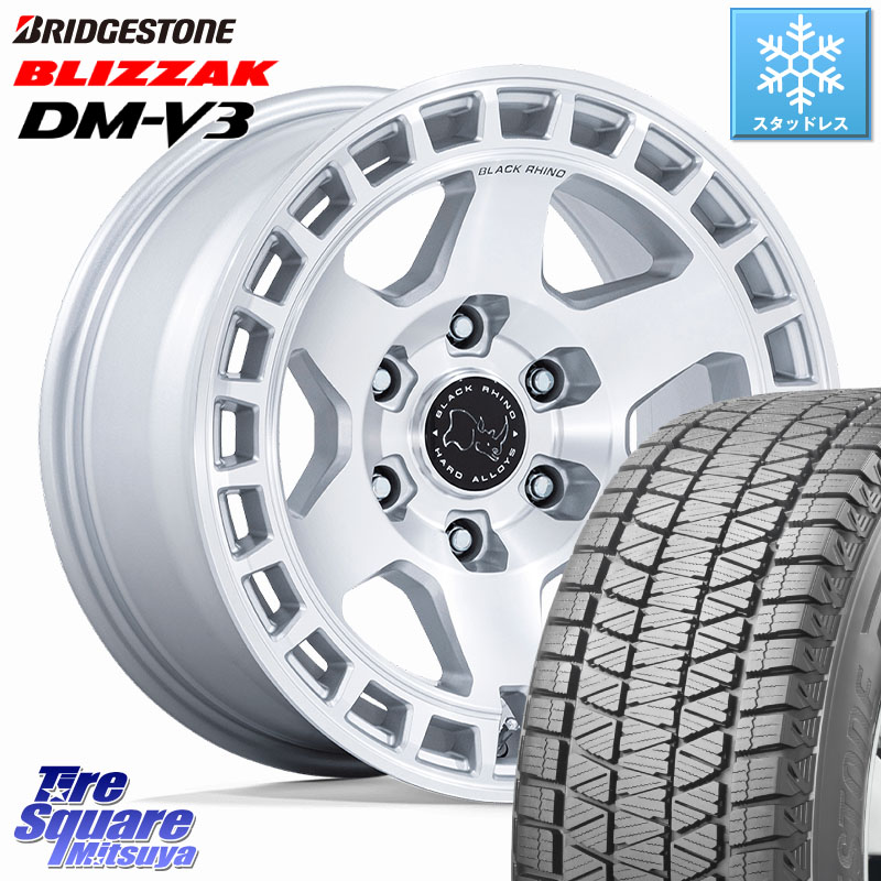 ブリヂストン ブリザック DM-V3 DMV3 国内正規 スタッドレス ミツヤ 265/65R17 BLACK RHINO BAHARI バハリ ホイール 17インチ ブラックライノ 17 X 8.5J +25 6穴 139.7 150系ランドクルーザープラド トライトンGSR