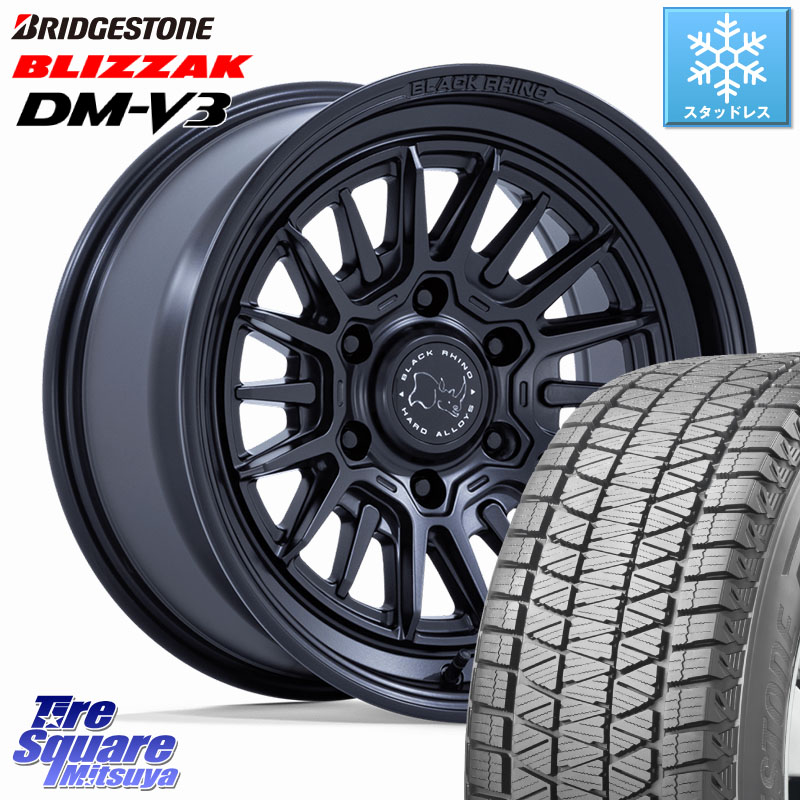 ブリヂストン ブリザック DM-V3 DMV3 国内正規 スタッドレス ミツヤ 265/65R17 BLACK RHINO TALEO タレオ ホイール 17インチ ブラックライノ 17 X 8.5J +0 6穴 139.7