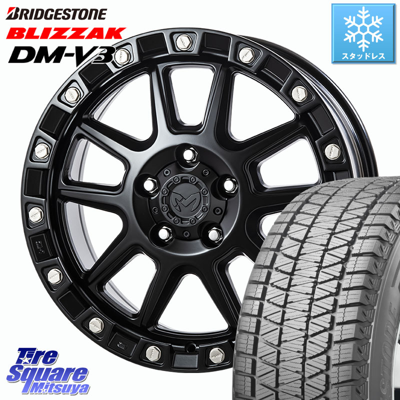ブリヂストン ブリザック DM-V3 DMV3 国内正規 スタッドレス ミツヤ 265/65R18MKW M205 ブラックキャット ホイール 18インチ 18X8.0J 43 5穴 127 クライスラー ジープ ラングラー JK系 クライスラー ジープ ラングラー JL系|タイヤスクエアミツヤ