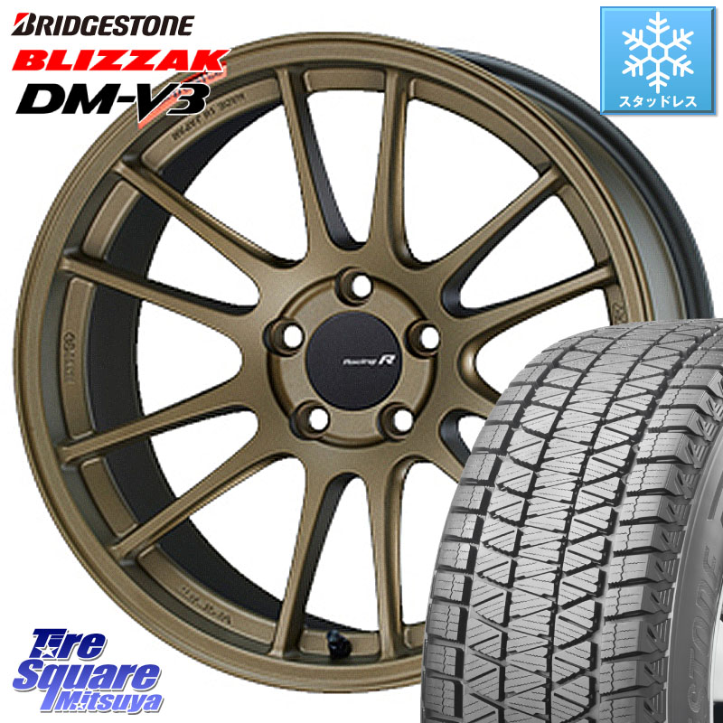 ブリヂストン ブリザック DM-V3 DMV3 国内正規 スタッドレス ミツヤ 235/55R18 ENKEI エンケイ Racing Revolution GTC01RR ホイール 18 X 8.5J +35 5穴 114.3