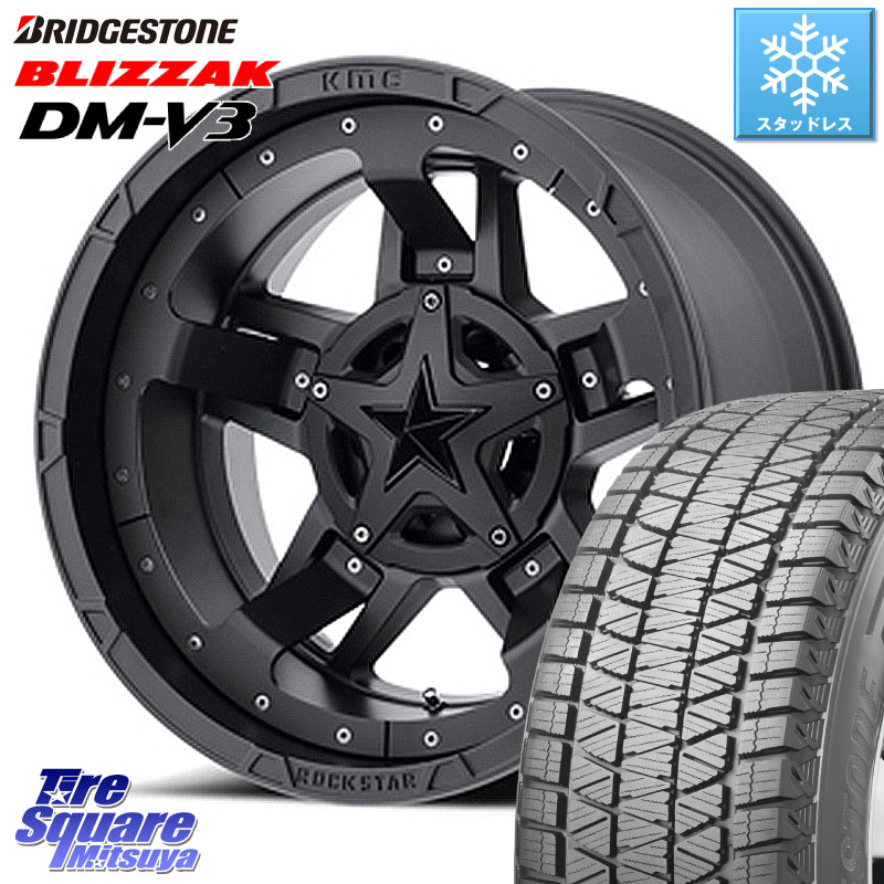 ブリヂストン ブリザック DM-V3 DMV3 ■ 国内正規 スタッドレス ミツヤ 225/60R17KMC XD827 ROCKSTAR3 ホイール 17インチ ロックスター3 17X8.0J(US) 35 5穴 114.3 Jeep Compass ジープコンパス|タイヤスクエアミツヤ
