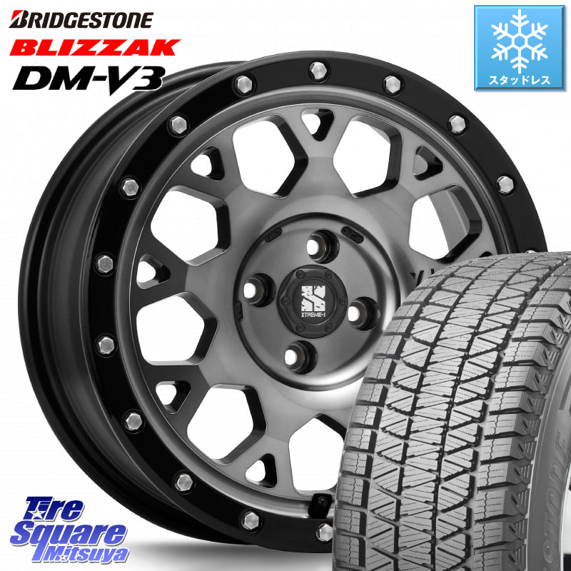 ブリヂストン ブリザック DM-V3 DMV3 ■ 国内正規 スタッドレス ミツヤ 215/70R16MLJ XJ04 XTREME-J エクストリームJ ホイール 16インチ 16X6.5J 38 4穴 100 ロッキー ガソリン車 4穴 ライズ ガソリン車 4穴|タイヤスクエアミツヤ