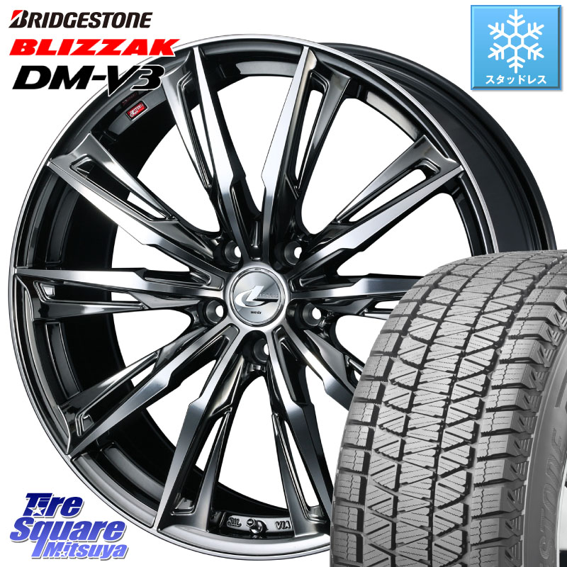 ブリヂストン ブリザック DM-V3 DMV3 国内正規 スタッドレス ミツヤ 225/55R18 WEDS LEONIS レオニス GX ウェッズ ホイール 18インチ 18 X 7.0J +55 5穴 114.3 E52エルグランド ZR-V クロストレック レヴォーグレイバック