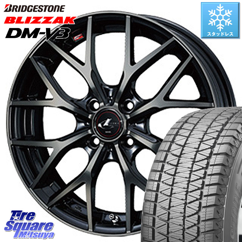 ブリヂストン ブリザック DM-V3 DMV3 ■ 国内正規 スタッドレス ミツヤ 215/70R16 WEDS レオニス MX ウェッズ Leonis ホイール 16インチ 16 X 6.0J +42 4穴 100