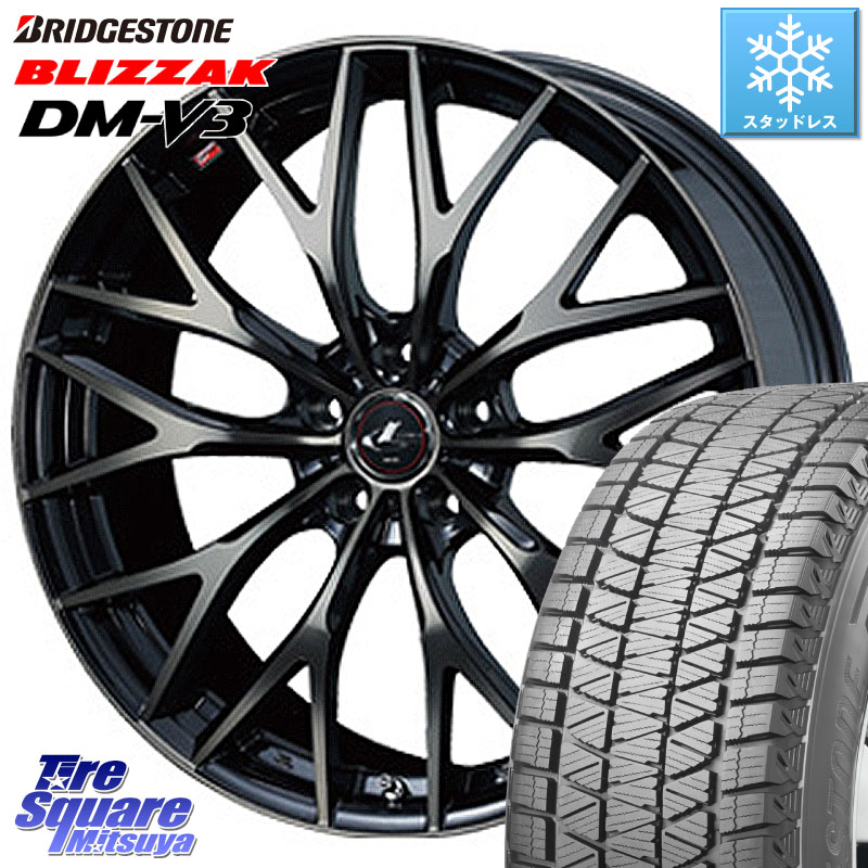 ブリヂストン ブリザック DM-V3 DMV3 国内正規 スタッドレス ミツヤ 225/55R18 WEDS 37441 レオニス MX ウェッズ Leonis ホイール 18インチ 18 X 8.0J +42 5穴 114.3 デリカD:5 SL系フォレスター