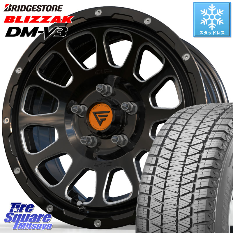 ブリヂストン ブリザック DM-V3 DMV3 ■ 国内正規 スタッドレス ミツヤ 215/70R16 DELTA FORCE デルタフォース オーバル デリカD5専用 16インチ 16 X 7.0J +42 5穴 114.3 デリカD:5