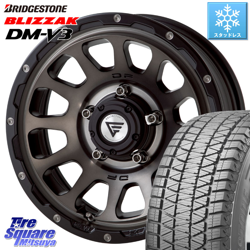 ブリヂストン ブリザック DM-V3 DMV3 ■ 国内正規 スタッドレス ミツヤ 215/70R16 DELTA FORCE デルタフォース オーバル シエラ専用 インセット-5 16インチ 16 X 6.0J(JB74) +0 5穴 139.7 ジムニ－シエラ・ノマド