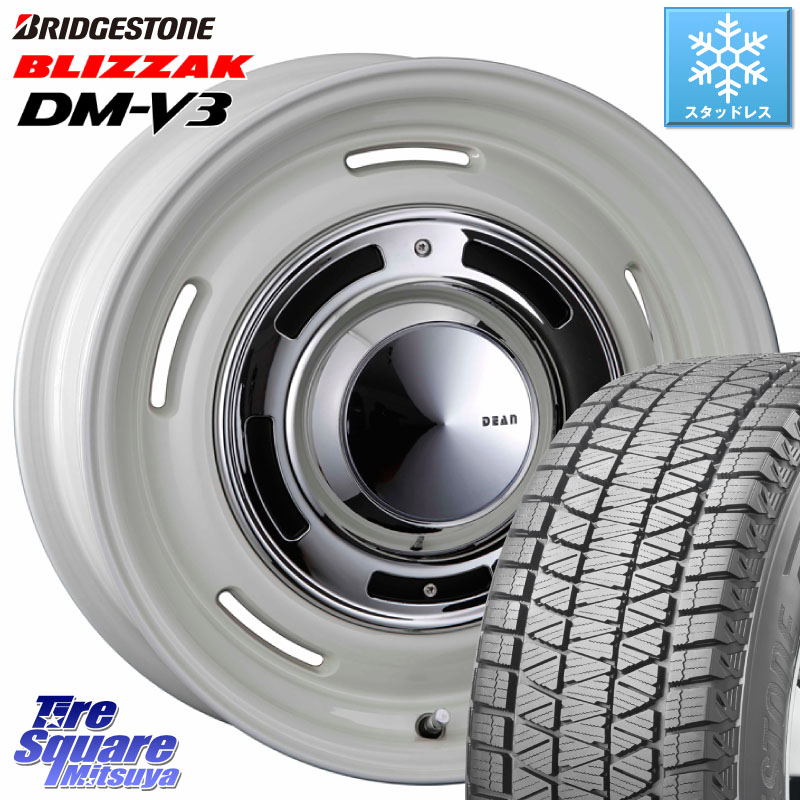 ブリヂストン ブリザック DM-V3 DMV3 ■ 国内正規 スタッドレス ミツヤ 225/70R16 CRIMSON ディーン クロスカントリー ホワイト 16インチ 16 X 5.5J +20 5穴 139.7 ジムニー専用(要リフトアップ・オーバーフェンダー等)
