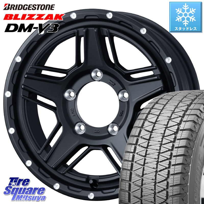 ブリヂストン ブリザック DM-V3 DMV3 ■ 国内正規 スタッドレス ミツヤ 215/70R16WEDS 40533 マッドヴァンス07 MUD VANCE 07 BK 16インチ 16X5.5J 22 5穴 139.7 ジムニー専用(要オーバーフェンダー等) AZオフロード カスタムサイズ|タイヤスクエアミツヤ