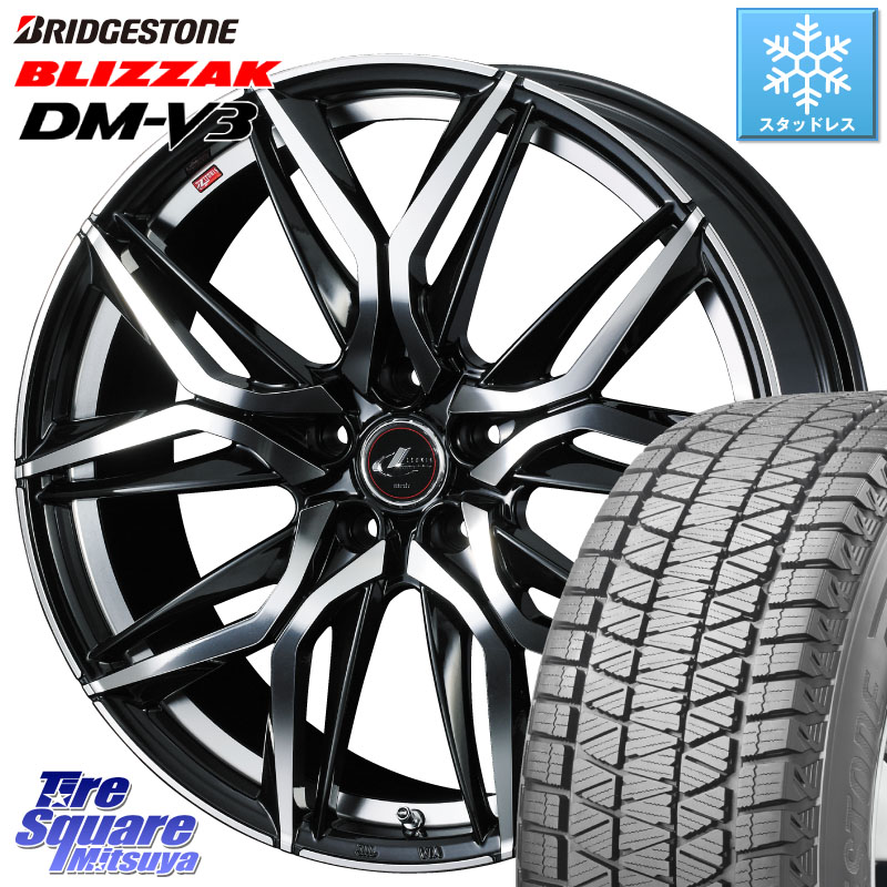 ブリヂストン ブリザック DM-V3 DMV3 ■ 国内正規 スタッドレス ミツヤ 225/60R18 WEDS 40822 レオニス LEONIS LM 18インチ 18 X 7.0J +47 5穴 114.3 T32エクストレイル CX-5 CX-8 BT5レガシィアウトバック