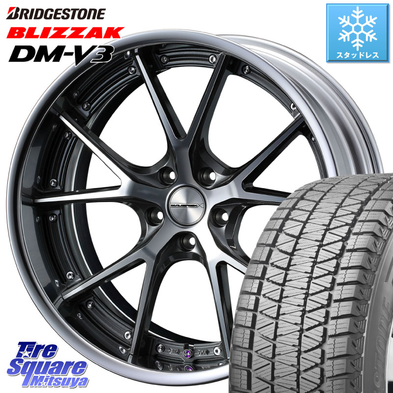 ブリヂストン ブリザック DM-V3 DMV3 103Q XL 国内正規 スタッドレス ミツヤ 225/55R19 WEDS MAVERICK 905S S-LoDisk 19インチ 2ピース 19 X 8.0J +50 5穴 114.3 BT5レガシィアウトバック