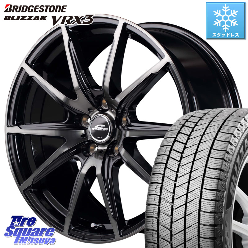 ブリヂストン BLIZZAK VRX3 ブリザック スタッドレス ミツヤ 215/50R18 MANARAY MID SCHNEIDER シュナイダー DR-02 18インチ 18 X 7.0J +48 5穴 114.3 60系プリウス ヤリスクロス CX-3