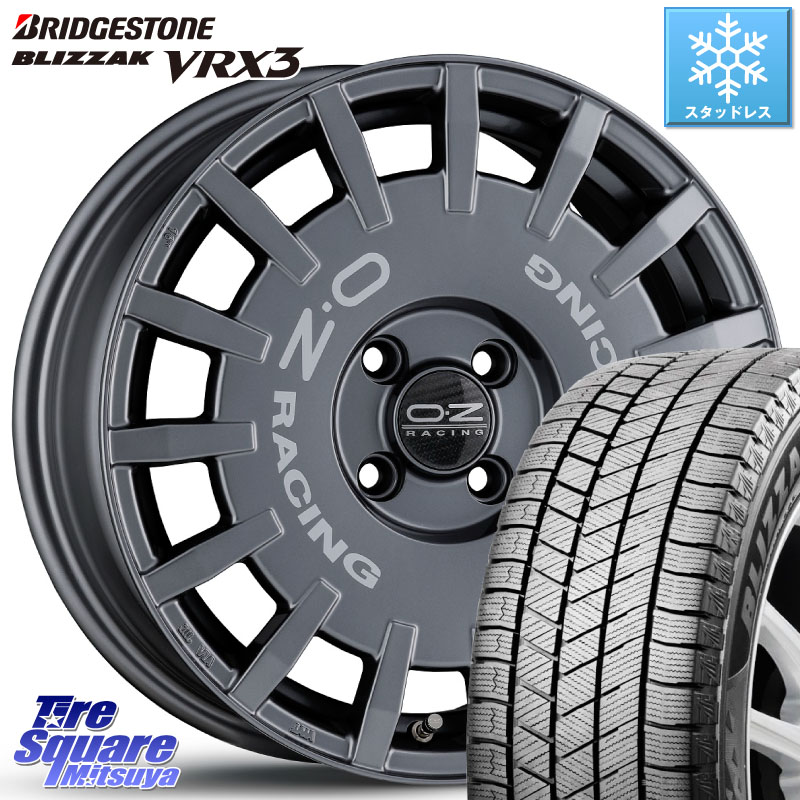ブリヂストン BLIZZAK VRX3 ブリザック スタッドレス ミツヤ 205/55R16 OZ Rally Racing ラリーレーシング GRA 16インチ 16 X 7.0J +42 4穴 100 E13オーラ