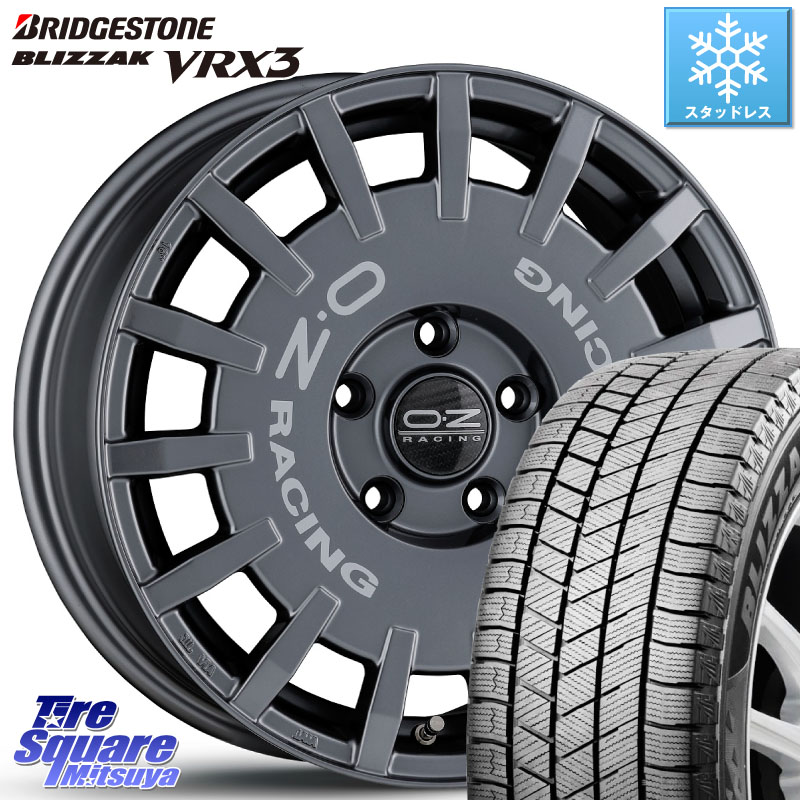 ブリヂストン BLIZZAK VRX3 ブリザック スタッドレス ミツヤ 205/55R16 OZ Rally Racing ラリーレーシング GRA 16インチ 16 X 7.0J +45 5穴 100 210系カローラスポーツ BRZ・86・GR86
