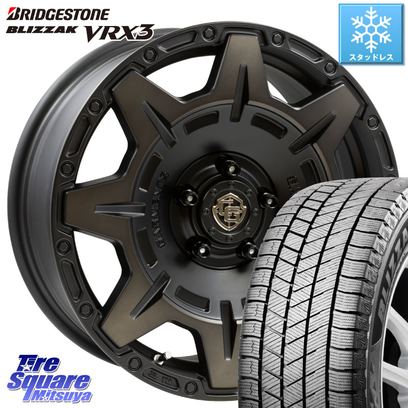 ブリヂストン BLIZZAK VRX3 ブリザック スタッドレス ミツヤ 2022年製以降 235/65R17 WEDS CROSS OVER GARMENTS StyleM 17インチ 17 X 7.0J +35 5穴 114.3 50系RAV4