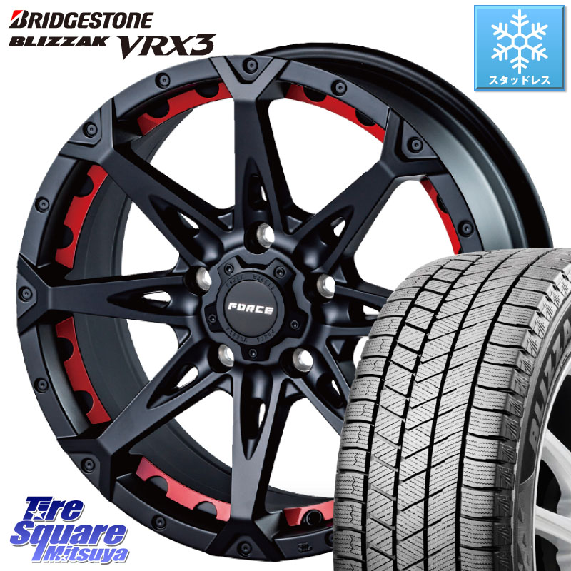 ブリヂストン BLIZZAK VRX3 ブリザック スタッドレス ミツヤ 225/55R17 FORCE フォース DENALI デナリー BK 17インチ 17 X 7.5J +38 5穴 114.3