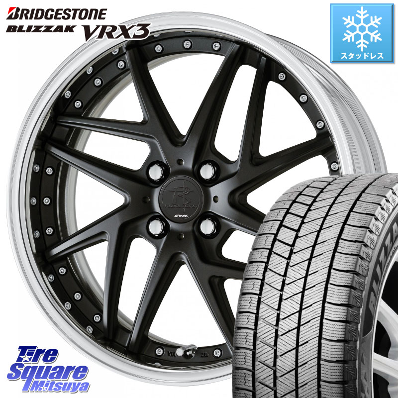 ブリヂストン BLIZZAK VRX3 ブリザック スタッドレス ミツヤ 185/60R16 WORK RIZALTADO MESH2 A Disk 16インチ 2ピース 16 X 7.0J +40 4穴 100 MAZDA2