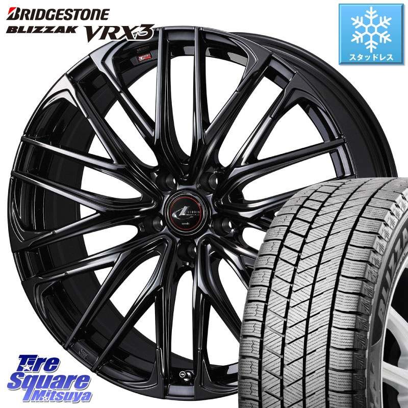 ブリヂストン BLIZZAK VRX3 ブリザック スタッドレス ミツヤ 235/60R18 WEDS 40968 レオニス LEONIS SK ホイール 18インチ 18 X 8.0J +42 5穴 114.3 50系RAV4 FE0系アリアARIYA T33エクストレイル アウトランダーPHEV
