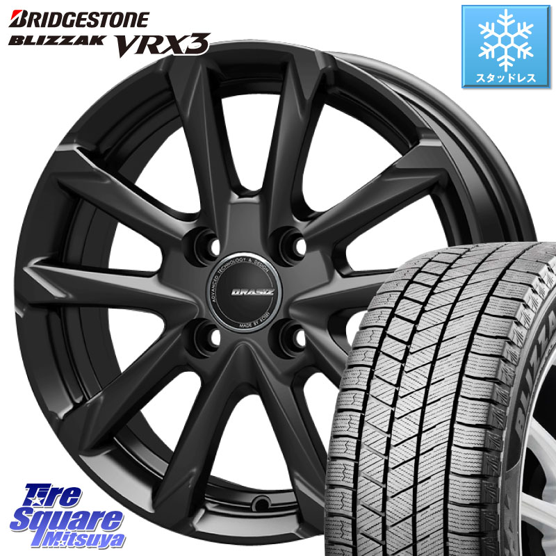 ブリヂストン BLIZZAK VRX3 ブリザック スタッドレス ミツヤ 175/55R15 KOSEI QGC510B QRASIZ GC36F クレイシズ ホイール 15インチ 15 X 5.5J +42 4穴 100 M900系タンク・ルーミー ミラージュ ダイハツ トールM900S・M910S スバル ジャスティM900F・M910F