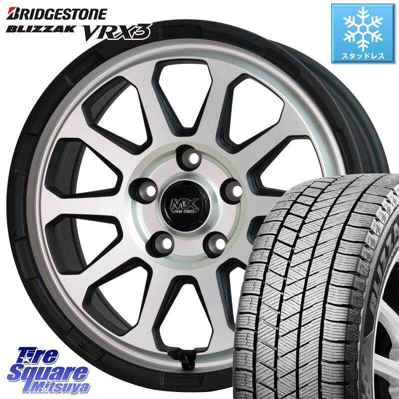 ブリヂストン BLIZZAK VRX3 ブリザック スタッドレス ミツヤ 215/55R17HotStuff マッドクロス レンジャー シルバー ホイール 17インチ 17X7.0J 38 5穴 114.3 70系カムリ ジューク JUKE 日産 ステージア 日産 マークXジオ HS レクサス ティアナ 日産 カムリ スカイライ|タイヤスクエアミツヤ
