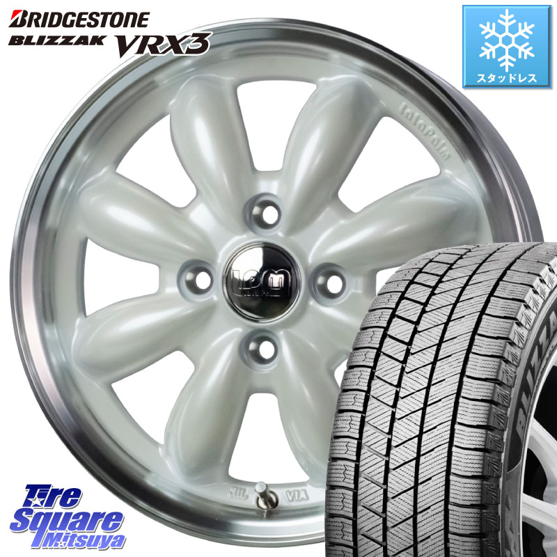 ブリヂストン BLIZZAK VRX3 ブリザック スタッドレス ミツヤ 185/65R15HotStuff LaLa Palm CUP2 ララパーム カップ2 ホイール 15インチ 15X5.5J 45 4穴 100 アクアクロスオーバー FITクロスター ノート NOTE 日産 アクア カローラフィールダー｜タイヤスクエアミツヤ