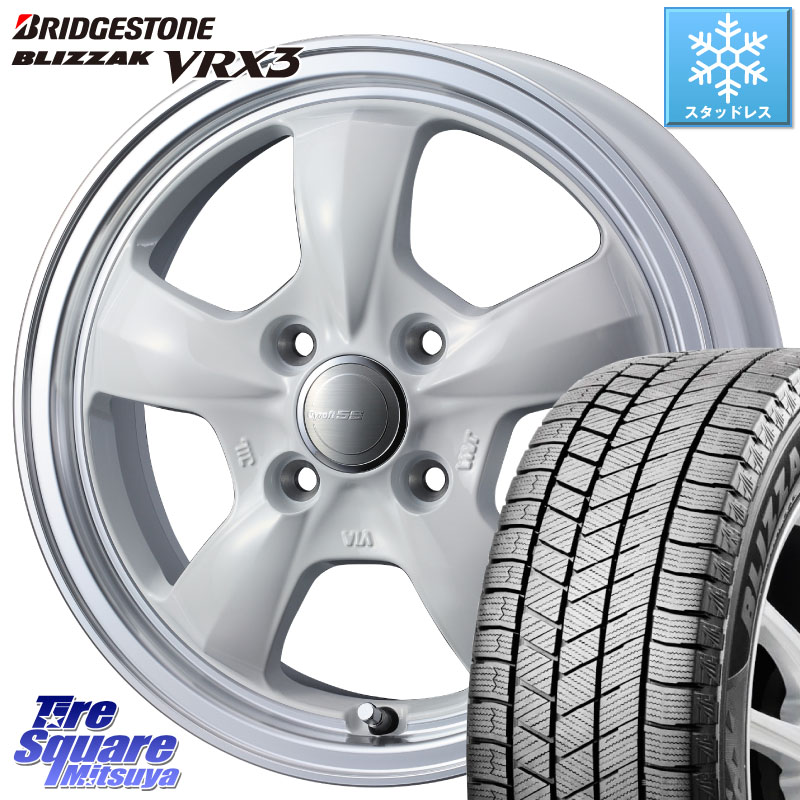 ブリヂストン BLIZZAK VRX3 ブリザック スタッドレス ミツヤ 165/60R15 WEDS グラフト GYRAFT 5S ホイール 15インチ 15 X 5.5J +42 4穴 100 M900系タンク・ルーミー ミラージュ ダイハツ トールM900S・M910S スバル ジャスティM900F・M910F