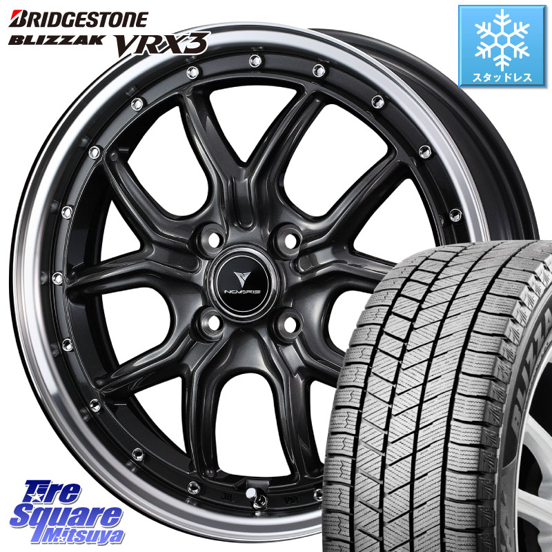 ブリヂストン BLIZZAK VRX3 ブリザック スタッドレス ミツヤ 165/60R15WEDS 41339 NOVARIS ASSETE S1 ホイール 15インチ ノヴァリス アセット 15X4.5J 45 4穴 100 デリカミニ4WD キャスト[アクティバ] ハスラー ピクシスジョイ[Cグレード] ハイゼットアゲトラCustom車｜タイヤスクエアミツヤ