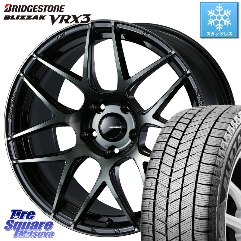 ブリヂストン BLIZZAK VRX3 ブリザック スタッドレス ミツヤ 195/60R17 WEDS 74168 SA-27R ウェッズ スポーツ WBC ホイール 17インチ 17 X 7.0J +48 5穴 114.3 60系プリウス