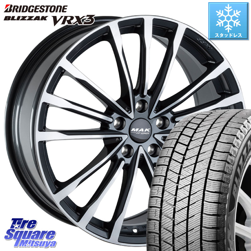 ブリヂストン BLIZZAK VRX3 ブリザック スタッドレス ミツヤ 225/50R18 阿部商会 MAK BAVIERA FF ホイール 18インチ 18 X 8.0J(BMW F39) +57 5穴 112 BMW X2 F39