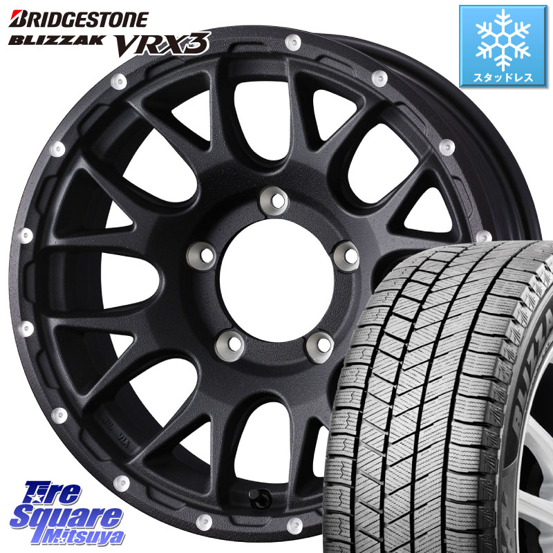 ブリヂストン BLIZZAK VRX3 ブリザック スタッドレス ミツヤ 215/65R16 WEDS 41126 マッドヴァンス MUD VANCE 08 BK ホイール 16インチ 16 X 5.5J +22 5穴 139.7 ジムニー専用(要オーバーフェンダー等)
