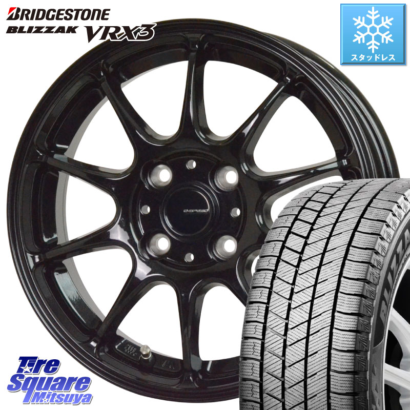 ブリヂストン BLIZZAK VRX3 ブリザック スタッドレス ミツヤ 185/60R15HotStuff G.SPEED G-07 ホイール 15インチ ジースピード 15X5.5J 43 4穴 100 160系カローラフィールダー ヤリス GR/GS系フィット 130系ヴィッツ ヴィッツ カローラフィールダーハイブリッド アク|タイヤスクエアミツヤ