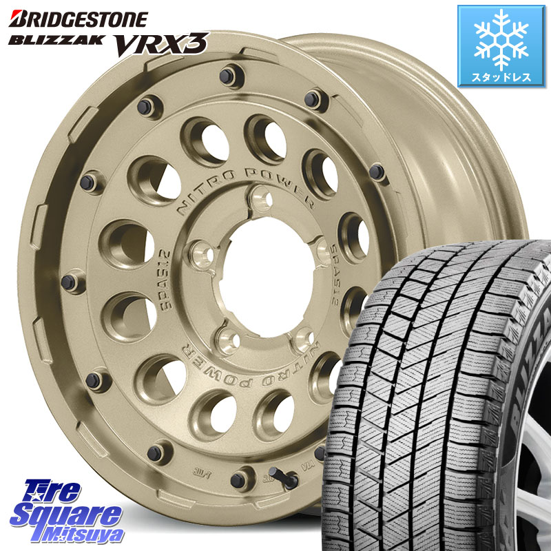 ブリヂストン BLIZZAK VRX3 ブリザック スタッドレス ミツヤ 215/65R16 MANARAY MID ナイトロパワー H12 SHOTGUN TACTICAL EDITION ※インセット-5 ホイール 16インチ 16 X 6.0J +0 5穴 139.7 ジムニー専用(要オーバーフェンダー等) ジムニ－シエラ・ノマド(カスタム) 109,082円