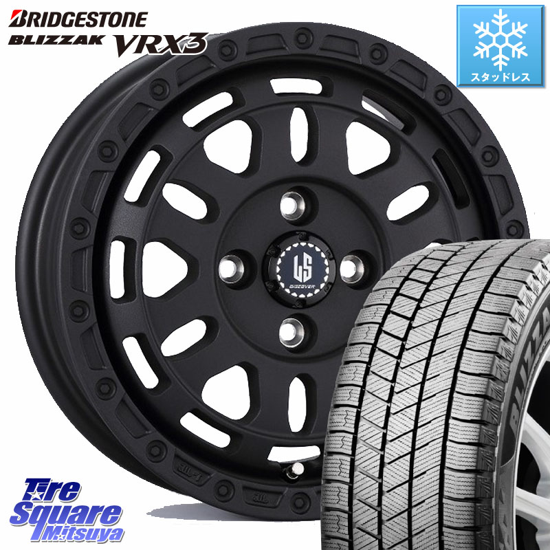 ブリヂストン BLIZZAK VRX3 ブリザック スタッドレス ミツヤ 155/65R14 阿部商会 LA STRADA DISCOVER ホイール 14インチ 14 X 4.5J +45 4穴 100 デリカミニ2WD タント スペーシア サクラ ハイゼット アゲトラCustom車用※軽自動車専用ホイール※