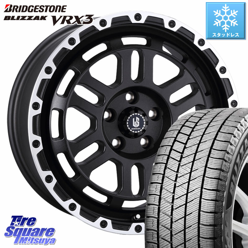 ブリヂストン BLIZZAK VRX3 ブリザック スタッドレス ミツヤ 205/55R16阿部商会 LA STRADA DISCOVER ホイール 16インチ 16X7.0J 40 5穴 114.3 GRヤリスRSノーマルキャリパー リーフ LEAF 日産 ブレイド カローラルミオン IS レクサス|タイヤスクエアミツヤ