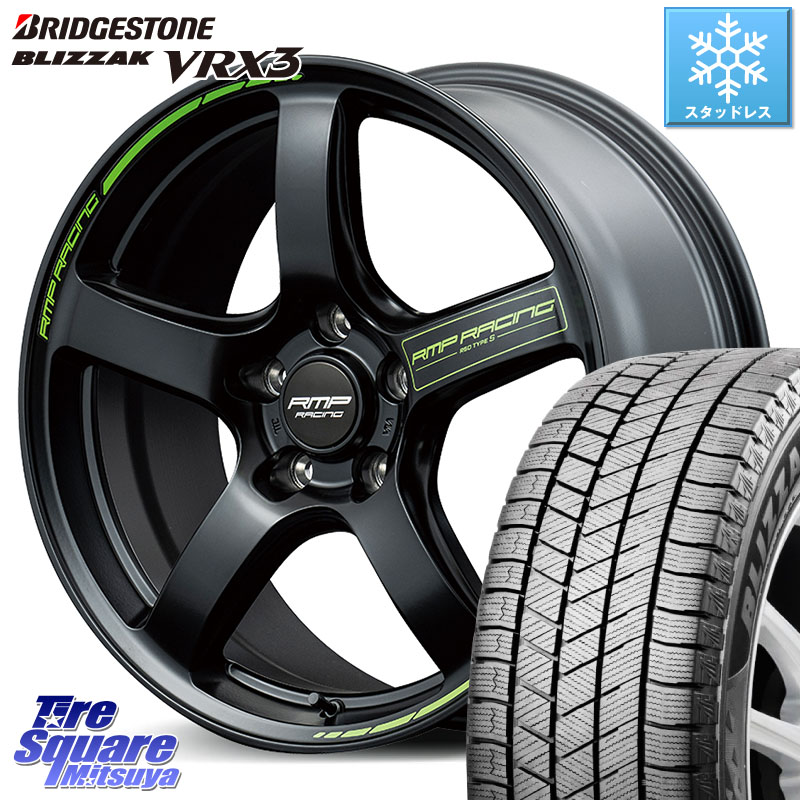 ブリヂストン BLIZZAK VRX3 ブリザック スタッドレス ミツヤ 195/60R17 MANARAY MID RMP RACING R50 TypeS ホイール 17インチ レーシング 17 X 7.0J +48 5穴 100 ライズ ロッキー ハイブリッド車 5穴