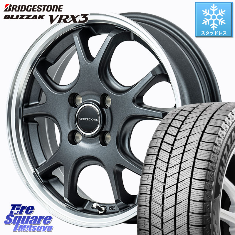 ブリヂストン BLIZZAK VRX3 ブリザック スタッドレス ミツヤ 165/60R15MANARAY MID VERTEC ONE EXE5 Vselection ホイール 15インチ 15X4.5J 45 4穴 100 デリカミニ4WD キャスト[アクティバ] ハスラー ピクシスジョイ[Cグレード] ハイゼットアゲトラCustom車用※軽自動｜タイヤスクエアミツヤ 76,681円