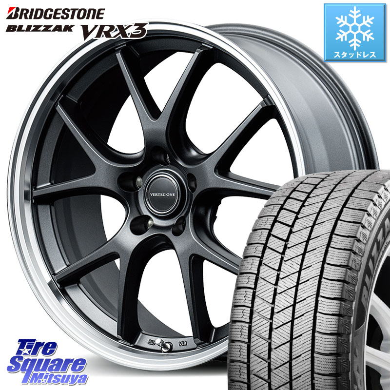 ブリヂストン BLIZZAK VRX3 ブリザック スタッドレス ミツヤ 225/45R18 MANARAY MID VERTEC ONE EXE5 Vselection ホイール 18インチ 18 X 8.0J +42 5穴 114.3 プリウスアルファ リーフ