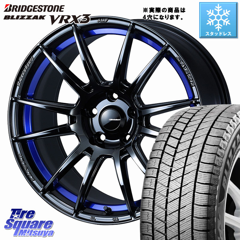 ブリヂストン BLIZZAK VRX3 ブリザック スタッドレス ミツヤ 195/60R17WEDS WedsSport SA-62R SA62R ウェッズ スポーツ ホイール ◇参考画像 17インチ 17X6.5J 42 4穴 100 ライズ/ロッキー(ガソリン車4穴) ロッキー ガソリン車 4穴 REX レックス|タイヤスクエアミツヤ