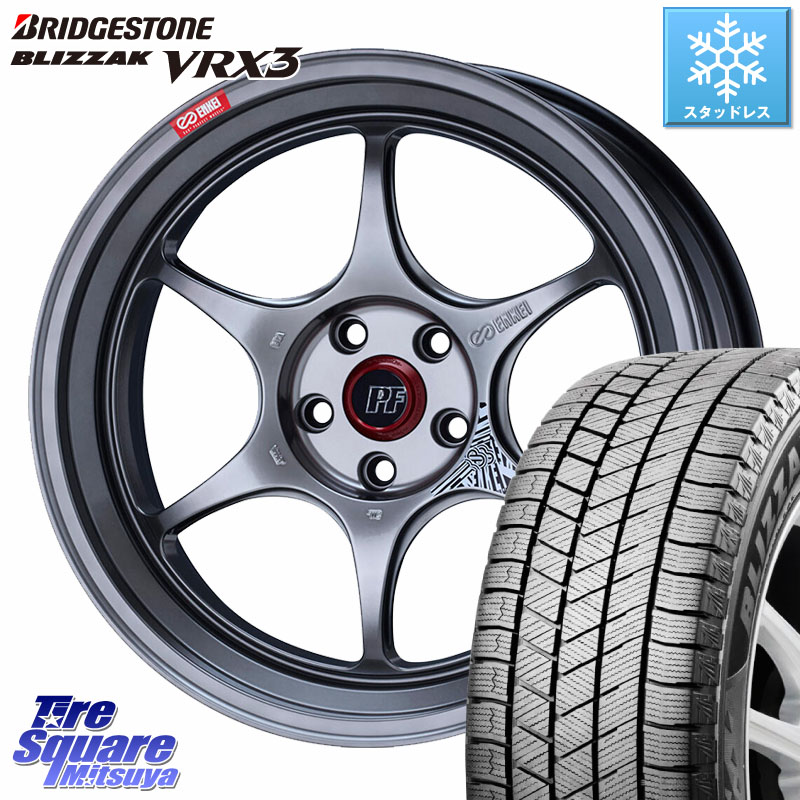 ブリヂストン BLIZZAK VRX3 ブリザック スタッドレス ミツヤ 215/55R17ENKEI エンケイ PerformanceLine PF06 シルバー ホイール 17インチ 17X7.5J 38 5穴 114.3 HS レクサス RX-8 MAZDA クラウンハイブリッド 220・H20系 クラウン 220系 アコード|タイヤスクエアミツヤ