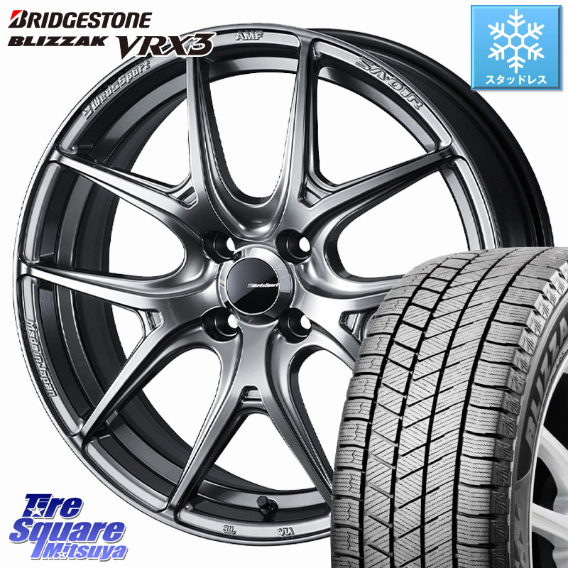 ブリヂストン BLIZZAK VRX3 ブリザック スタッドレス ミツヤ 215/45R17 WEDS WedsSport SA-01R ホイール 17インチ ウェッズ スポーツ 17 X 6.5J +50 4穴 100 FITクロスター