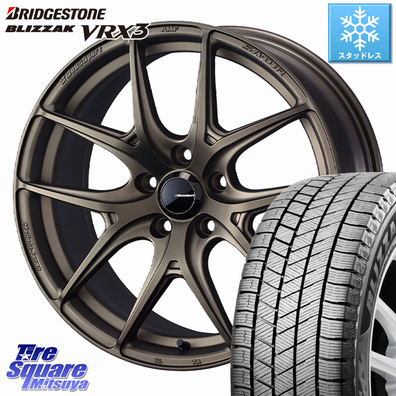 ブリヂストン BLIZZAK VRX3 ブリザック スタッドレス ミツヤ 195/60R17 WEDS WedsSport SA-01R ホイール 17インチ ウェッズ スポーツ 17 X 7.0J +40 5穴 114.3 60系プリウス