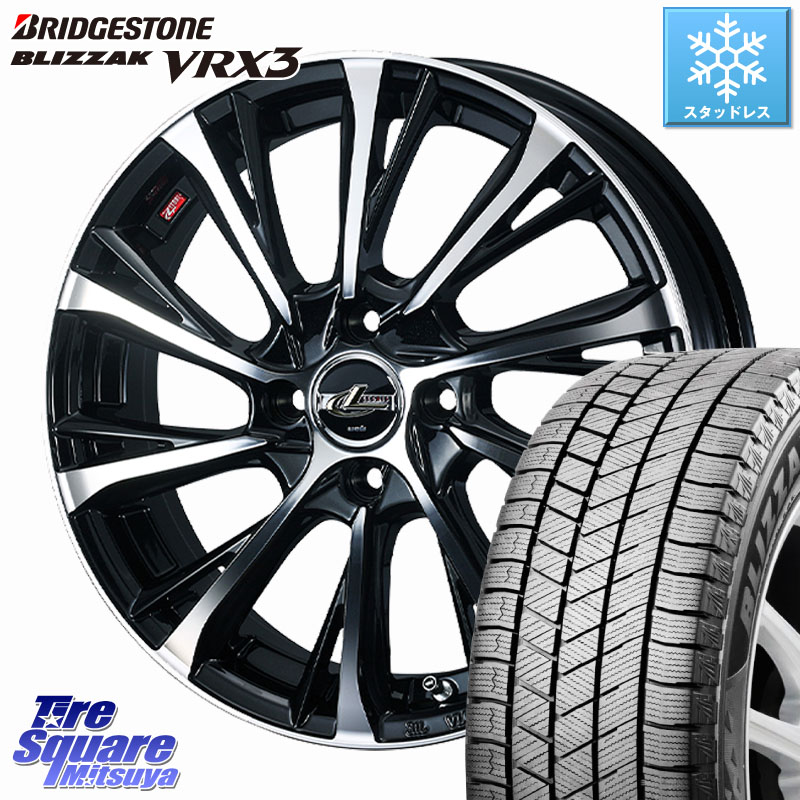 ブリヂストン BLIZZAK VRX3 ブリザック スタッドレス ミツヤ 165/60R15 WEDS LEONIS JG レオニスJG ホイール 15インチ 15 X 4.5J +45 4穴 100 デリカミニ4WD キャスト[アクティバ] ハスラー ピクシスジョイ[Cグレード] ハイゼット アゲトラCustom車用※軽自動車専用ホイ
