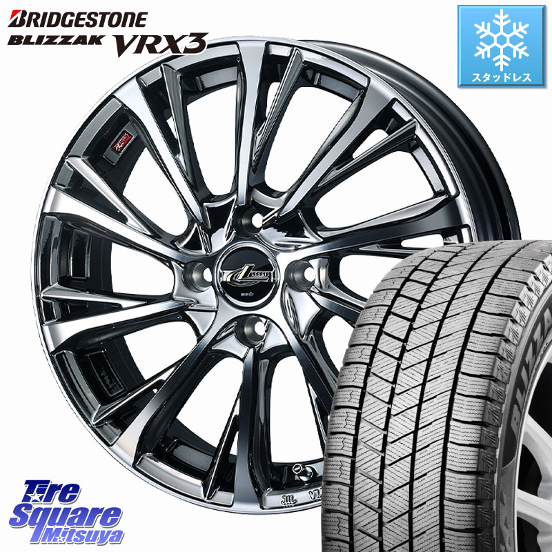 ブリヂストン BLIZZAK VRX3 ブリザック スタッドレス ミツヤ 165/60R15 WEDS LEONIS JG レオニスJG ホイール 15インチ 15 X 4.5J +45 4穴 100 デリカミニ4WD キャスト[アクティバ] ハスラー ピクシスジョイ[Cグレード] ハイゼット アゲトラCustom車用※軽自動車専用ホイ