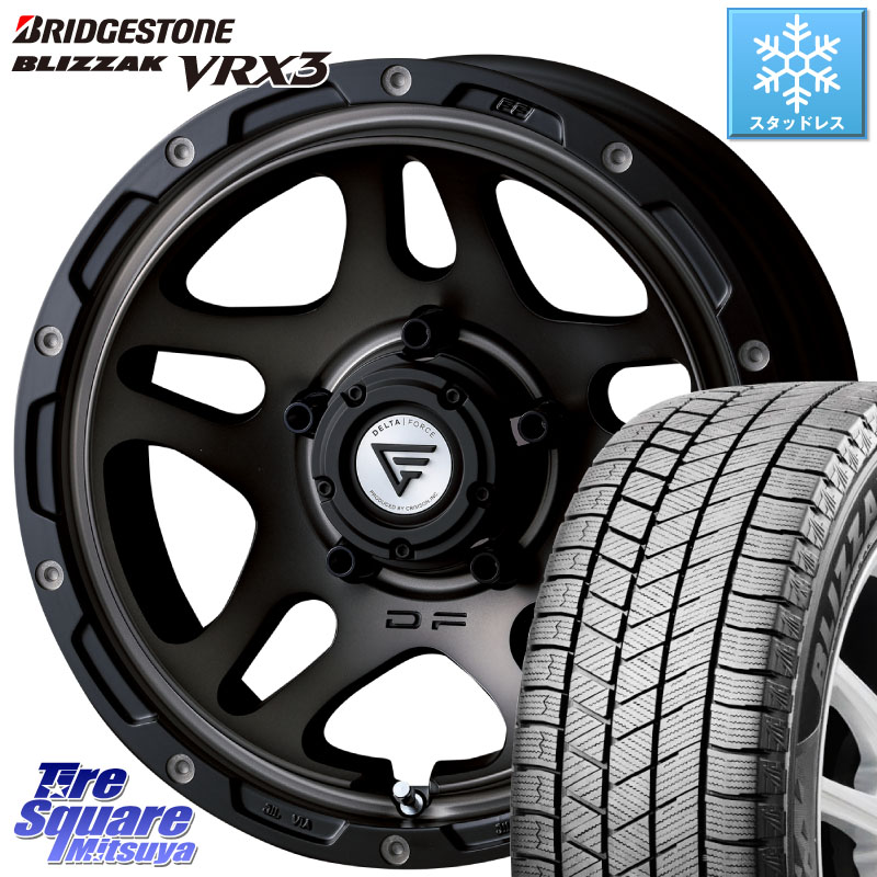 ブリヂストン BLIZZAK VRX3 ブリザック スタッドレス ミツヤ 215/70R16 DELTA FORCE OVERLANDER ジムニーシエラ専用 ※インセット-5 ホイール 16インチ 16 X 6.0J(JB74) +0 5穴 139.7 ジムニ－シエラ・ノマド