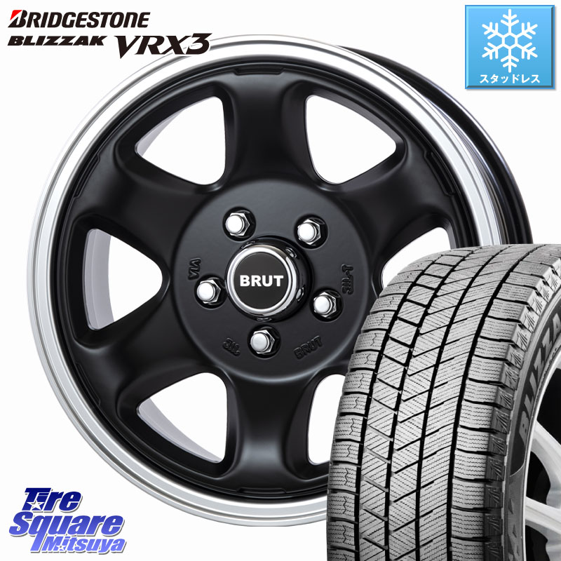 ブリヂストン BLIZZAK VRX3 ブリザック スタッドレス ミツヤ 215/70R16 BRUT ブルート BR-44 BR44 デリカD5専用 デリカ以外装着未確認 ホイール 16インチ 16 X 6.5J +30 5穴 114.3 デリカD:5