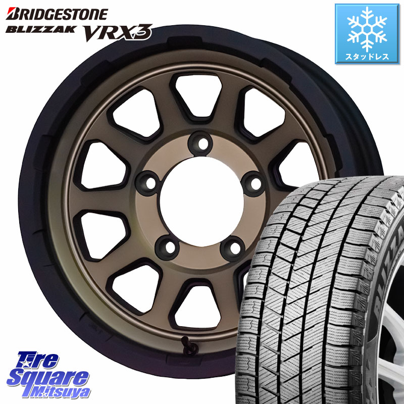 ブリヂストン BLIZZAK VRX3 ブリザック スタッドレス ミツヤ 215/70R16 HotStuff マッドクロス レンジャー ブロンズ ホイール 16インチ 16 X 5.5J +20 5穴 139.7 ジムニー専用(要オーバーフェンダー等)